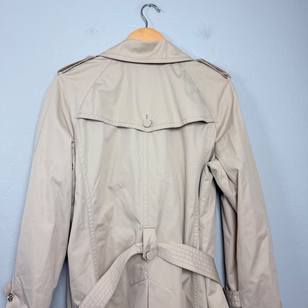 Talbots Woman Beige Double Breasted Trench Coat 16W NWT 237177 - Picture 5 of 11